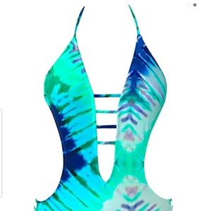 Abyssal Sea Tie-dye One-piece Swimsuit